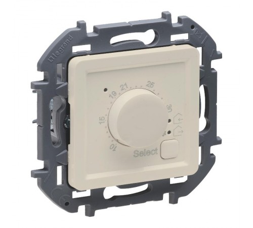 Inspiria Слоновая кость Термостат для тёплых полов с внешним датчиком без рамки  673811  Legrand