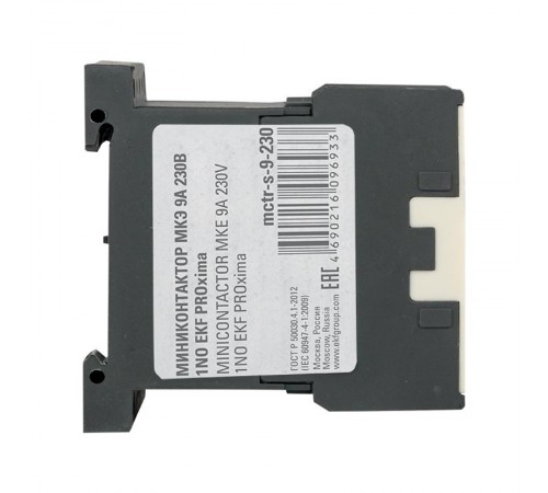 Миниконтактор МКЭ 9А 230В 1NO EKF PROxima  Mctr-s-9-230  EKF