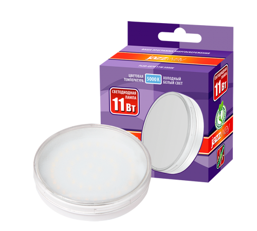 Лампа светодиодная LED 11Вт GX70 220В 5000К PLED-GX70 таблетка (плоский цилиндр)  1027672A  Jazzway