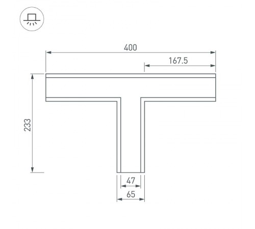 Тройник SL-LINIA65-F (arlight, Металл)  030128  Arlight