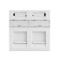 Вставка 45x45 для 2 модулей Keystone (аналог Mosaic), белый  RNW452WH  DKC