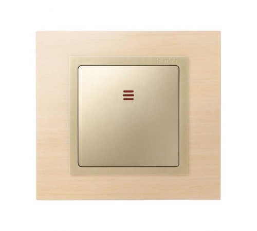 Simon 82 Клавиша для кнопочного выключателя с подсветкой, S82, S82N, шампань  82011-34  Simon