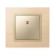 Simon 82 Клавиша для кнопочного выключателя с подсветкой, S82, S82N, шампань  82011-34  Simon