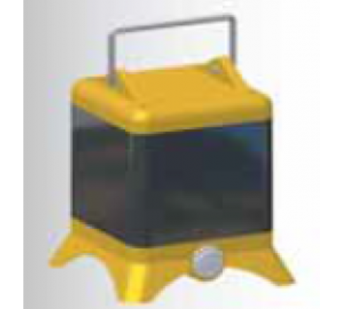 Uni-block на ножках черный с желтой крышкой 140х140 I 673-Bals I Bals