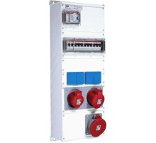 Бокс M63/2JFB CTFL с розетками и фланцамив сборе, металл, IP44  2CMA100024R1000  ABB