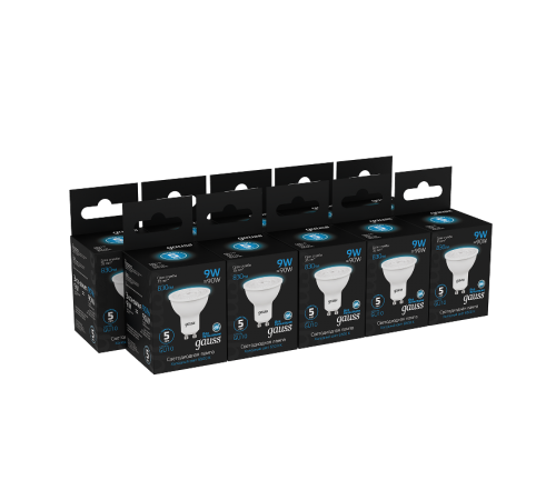 Лампа светодиодная MR16 9W 830lm 6500K GU10 LED 1/10/100  101506309  Gauss