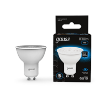 Лампа светодиодная MR16 9W 830lm 6500K GU10 LED 1/10/100  101506309  Gauss