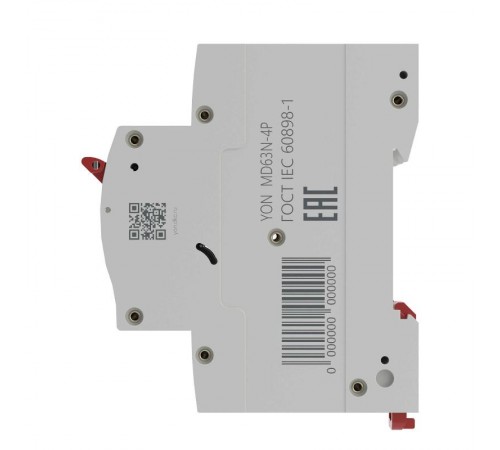 Выключатель автоматический четырёхполюсный YON max MD63N 4п 16A B 6kA  MD63N-4PB16  DKC