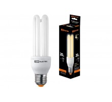 Лампа энергосберегающая КЛЛ-3U-20 Вт-2700 К-Е27 (41х156 мм)  SQ0323-0045  TDM