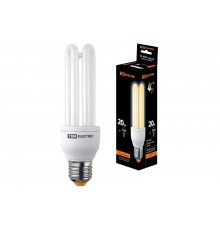 Лампа энергосберегающая КЛЛ-3U-20 Вт-2700 К-Е27 (41х156 мм)  SQ0323-0045  TDM