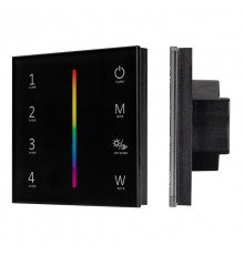 Панель SMART-P22-RGBW-G-IN Black (12-24V, 4x3A, Sens, 2.4G) (Arlight, IP20 Пластик, 5 лет)  033766  Arlight