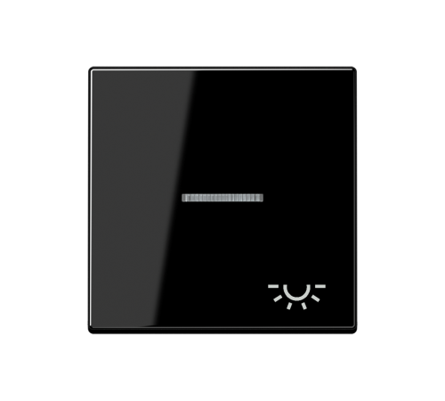 клавиша с символом "свет" с линзой, черный  A590KO5LSW  Jung