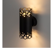 Подсветка декоративная настенная под лампу  BUBBLES WL54 BK 2*GX53 2*15Вт IP20 черный   Б0062920  ЭРА