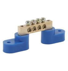 Шина N "ноль" на двух угловых изол ШНИ-8х12-4-У2-синий NO-222-65 Б0033444  ЭРА