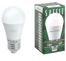 Лампа светодиодная, 15W 230V E27 2700K G45, SBG4515  55212  SAFFIT