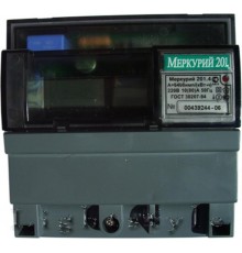 Счетчик Меркурий 201.4 10-80А/220В (1 тар.) ЖКИ (DIN)