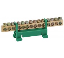 Шина PE "Земля" в изоляторе типа стойка ШНИ 6х9-14-Д-Зеленый (5/200/7200) NO-222-82-1  Б0044131  ЭРА