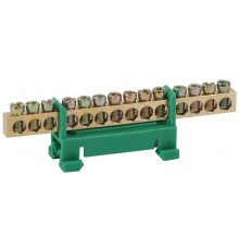 Шина PE "Земля" в изоляторе типа стойка ШНИ 6х9-14-Д-Зеленый (5/200/7200) NO-222-82-1  Б0044131  ЭРА