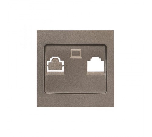 Валенсия лицевая панель розетки RJ-45 1-местная графит EKF PROxima   ESK01-L-035-60   EKF