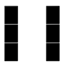 комплект накладок 3гр черный LS503TSASW Jung