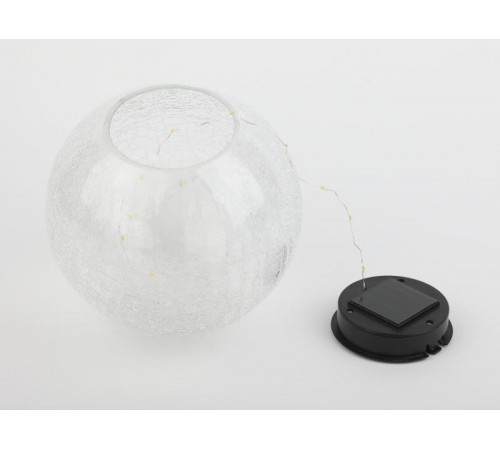 Cветильник садовый декоративный Шар на солнечной батарее, ERASF08-25 20 LED 20 cм  Б0044233  ЭРА