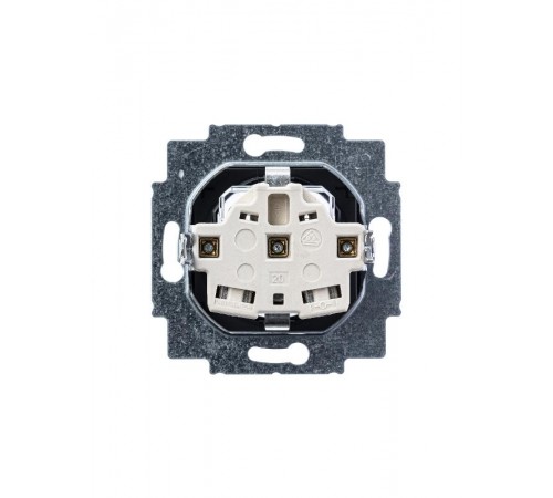 ABB Levit Серебро / дымчатый чёрный Розетка с з/к со шторками 16А  5520H-A03457 70W  2CHH203457A6070  ABB