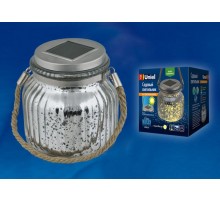 Cветильник садовый декоративный на солнечной батарее USL-M-211/GN120 SILVER JAR Теплый 4000К, 1*АА Ni-Mh акк. в/к. IP44  UL-00003209  Uniel