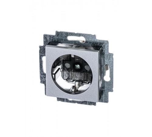 ABB Levit Серебро / дымчатый чёрный Розетка с з/к со шторками 16А  5520H-A03457 70W  2CHH203457A6070  ABB