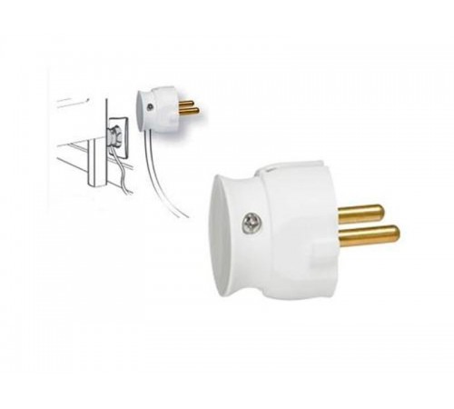 Вилка 2К 16А бел  050183  Legrand