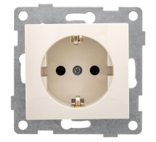 Bravo Розетка 1-ой с/з с з/ш, СУ , 16А, 250В, беж  С10Р4-003  GUSI Electric