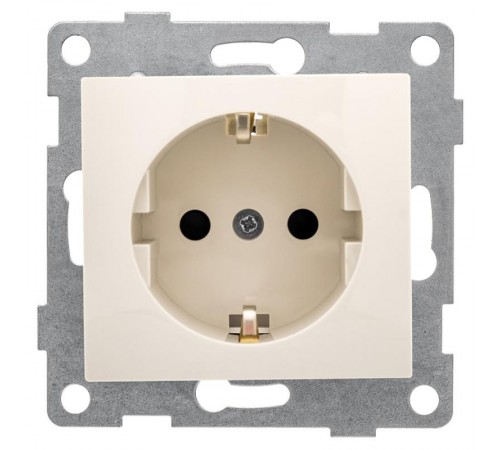 Bravo Розетка 1-ой с/з с з/ш, СУ , 16А, 250В, беж  С10Р4-003  GUSI Electric