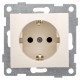 Bravo Розетка 1-ой с/з с з/ш, СУ , 16А, 250В, беж  С10Р4-003  GUSI Electric