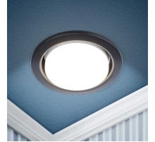 Cветильник встраиваемый под лампу GX53 KL35 SBK (к) черный матовый  Б0055813  ЭРА