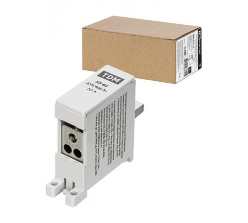 Клемма распределительная на DIN-рейку КР-63 1П 63А (3х10мм)  SQ0823-0111  TDM