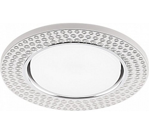 Светильник встраиваемый с белой LED подсветкой CD4029 потолочный GX53 без лампы, прозрачный, хром  32652  Feron