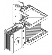Секц. угл. лев. 1000А Al 3L+N+1/2PE IP55 тран. IEK  LB-1000A5-35-F-LL  IEK
