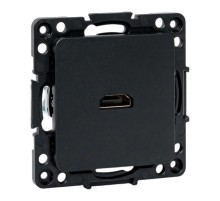 Стокгольм Механизм розетки HDMI черный  EZA00-327-10  EKF