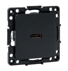 Стокгольм Механизм розетки HDMI черный  EZA00-327-10  EKF