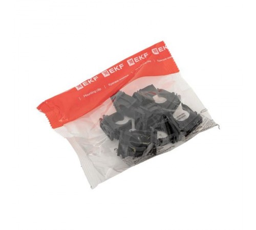Крепеж-клипса для ручного монтажа d20 мм (10 шт) черная -Plast derj-z-20sb  EKF