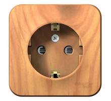 Blanca Ясень О/У с изолирующей пластиной Ясень Розетка с заземлением со шторками 16А, 250В  BLNRA011115  SE