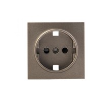 Валенсия лицевая панель розетки 1-местной с/з 16А графит с защ. штор. EKF PROxima   ESR16-L-028-60   EKF