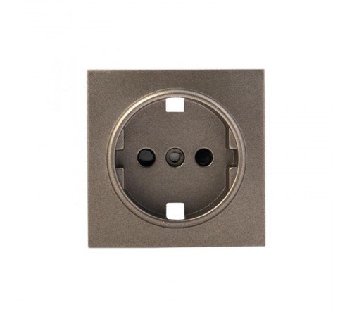 Валенсия лицевая панель розетки 1-местной с/з 16А графит с защ. штор. EKF PROxima   ESR16-L-028-60   EKF