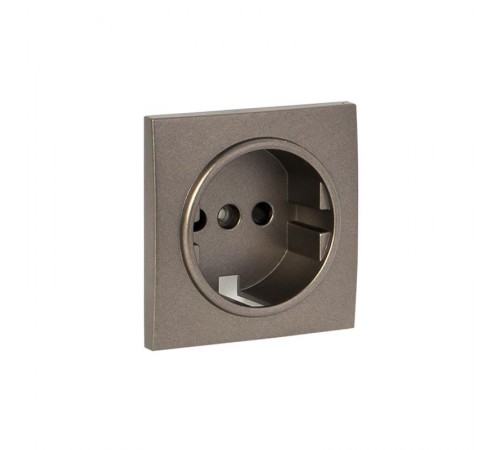Валенсия лицевая панель розетки 1-местной с/з 16А графит с защ. штор. EKF PROxima   ESR16-L-028-60   EKF