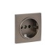Валенсия лицевая панель розетки 1-местной с/з 16А графит с защ. штор. EKF PROxima   ESR16-L-028-60   EKF