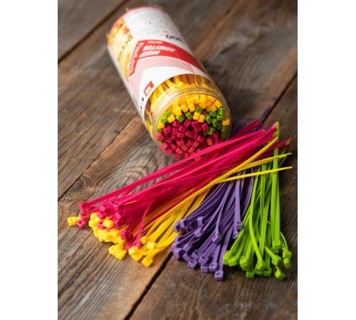 Набор хомутов цветных "Осень" (300 шт.): 3,6х200 FlexLock PROxima  plc-fl-set-au  EKF