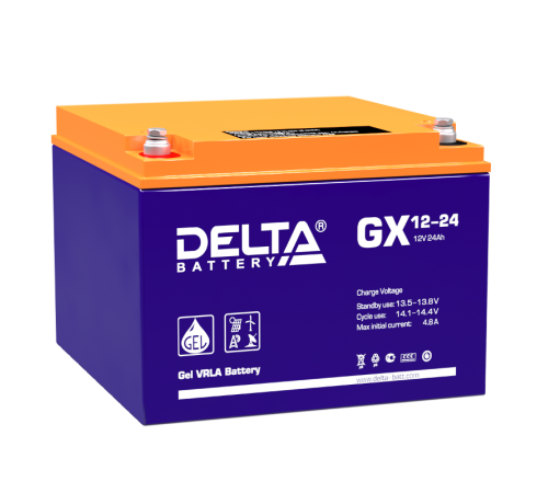 Аккумуляторная батарея Solar серии GX 12-24  12В/24Ач  GX 12-24   DELTA