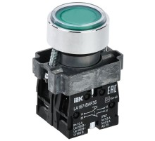 Кнопка управления LA167-BAF35 d=22мм 1з+1р зеленая  BBT20-BAF35-3-22-67-K06  IEK