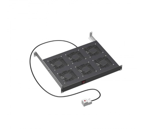 Вентиляторный модуль 19", 6 вент. с термостатом RAL 9005  R519VSIT6FTB  DKC