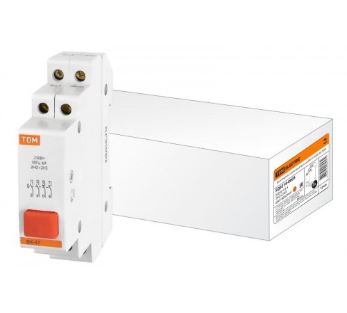 Выключатель кнопочный красный ВК-47 2НО;2НЗ   SQ0214-0005  TDM