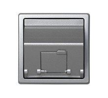Simon 73 Адаптер для 1 коннектора RJ45 (KEYSTONE, AMP, Brand-Rex, KRONE), наклонное подключение, S73 Loft, ал  73085-63  Simon
